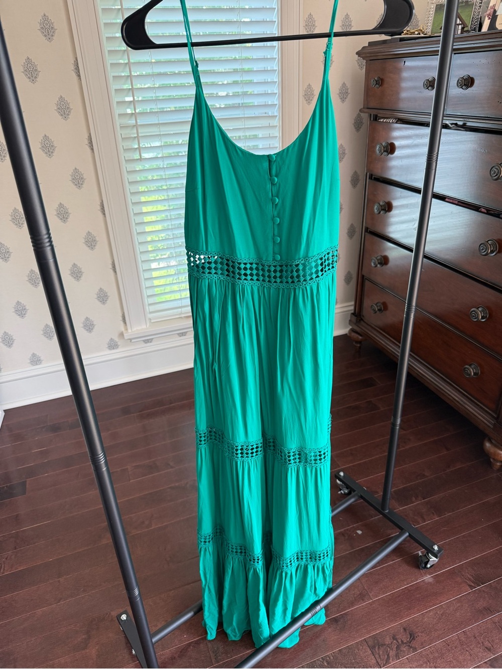 Jack by BB Dakota Teal Spaghetti-Strap Maxi Dress